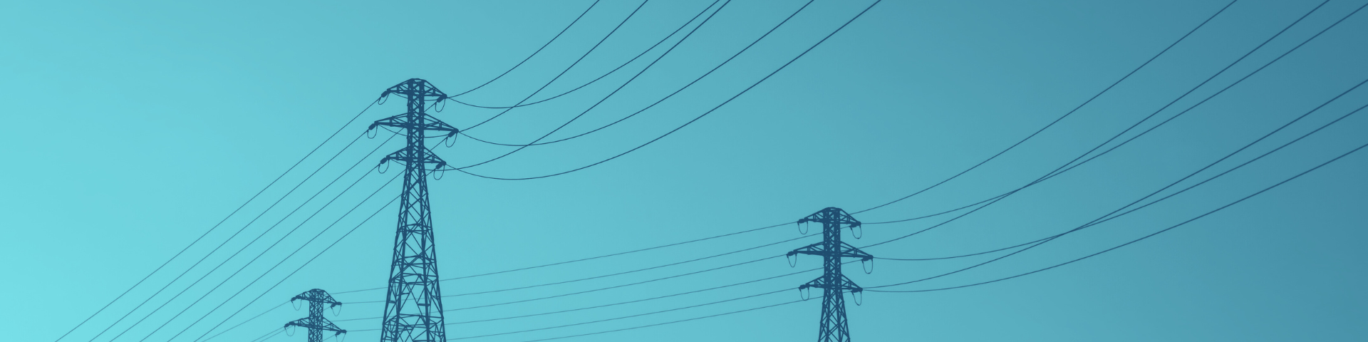 Transmission towers and power lines